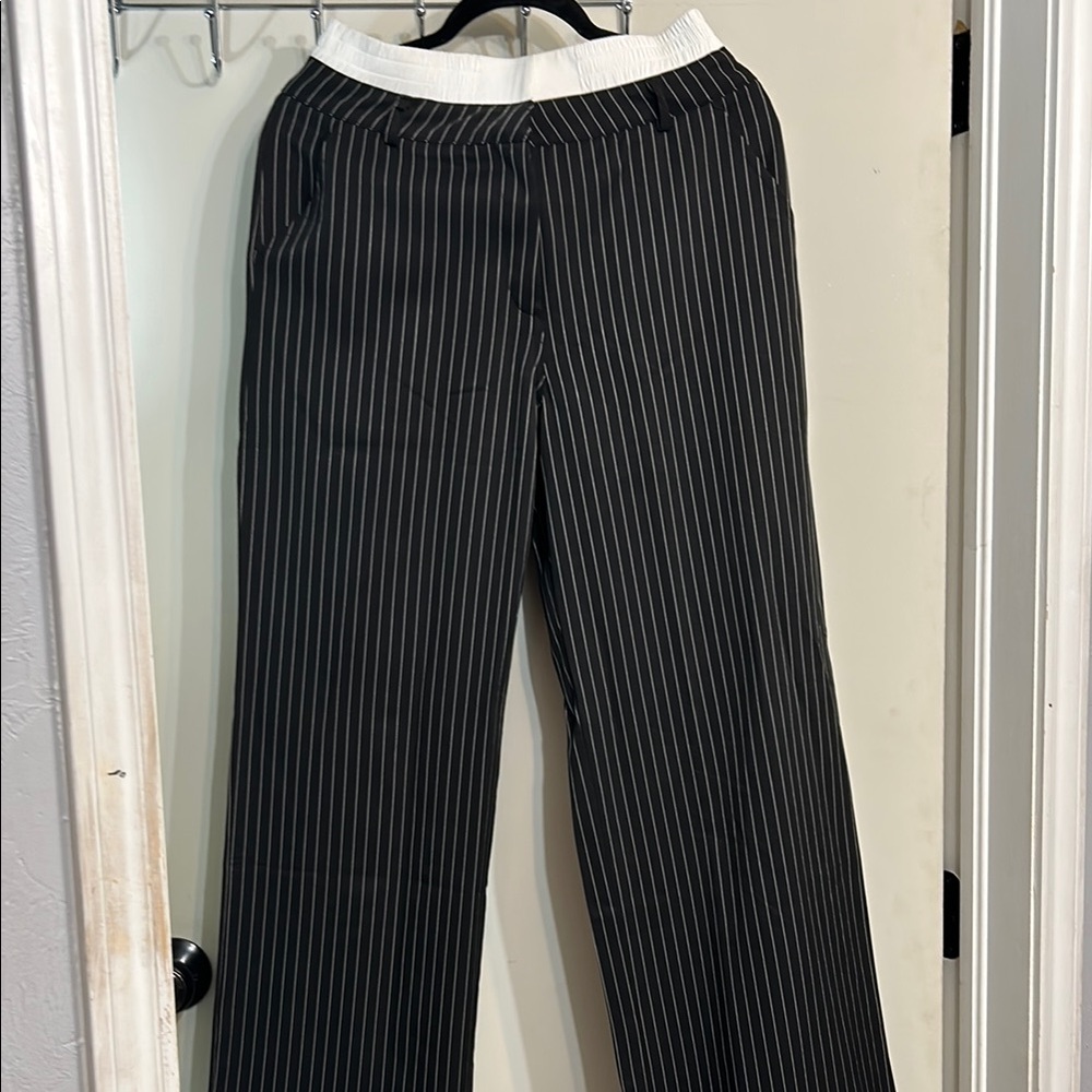 Black Pinstripe Pants